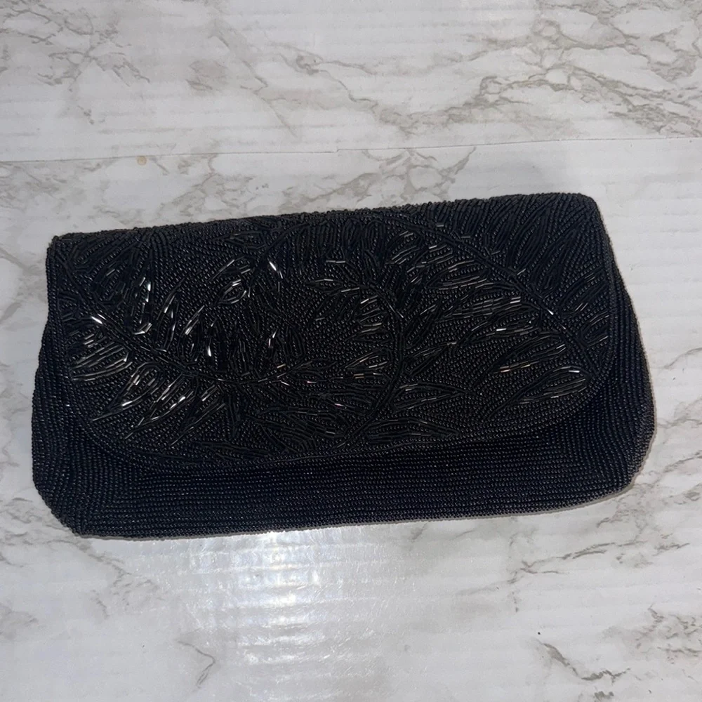 Fuji Bag Women's Vintage Hand Beaded Clutch‎ Bag Black